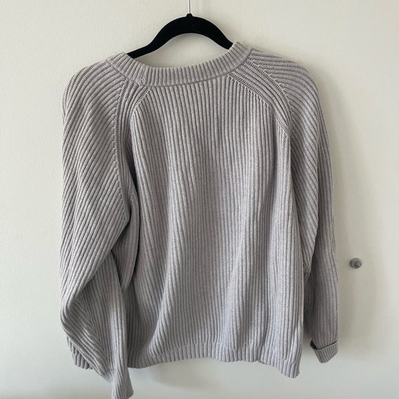 6397 Light Grey Blue Knit Sweater - Picture 5 of 5